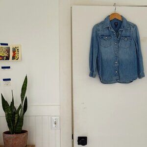 Gap Kids Denim Snap Button Shirt